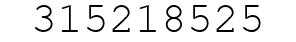Number 315218525.