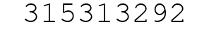 Number 315313292.