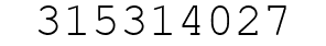 Number 315314027.