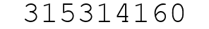 Number 315314160.