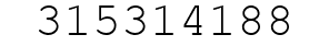 Number 315314188.