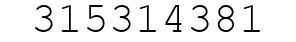Number 315314381.