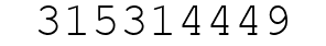 Number 315314449.