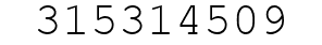 Number 315314509.