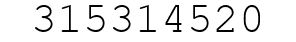 Number 315314520.
