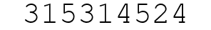 Number 315314524.