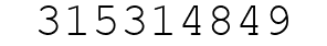 Number 315314849.