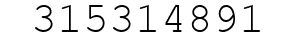Number 315314891.