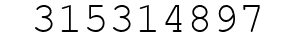 Number 315314897.