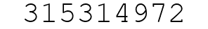 Number 315314972.