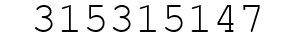 Number 315315147.