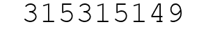 Number 315315149.
