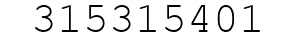 Number 315315401.