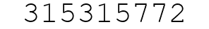 Number 315315772.