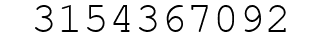 Number 3154367092.