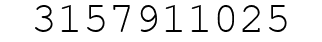Number 3157911025.