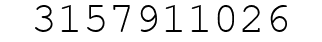 Number 3157911026.
