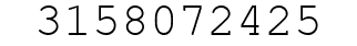 Number 3158072425.