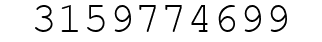 Number 3159774699.