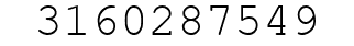 Number 3160287549.