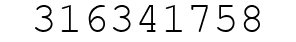 Number 316341758.