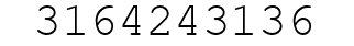 Number 3164243136.
