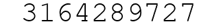 Number 3164289727.