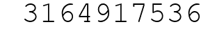 Number 3164917536.