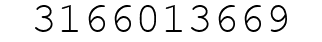 Number 3166013669.