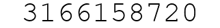 Number 3166158720.