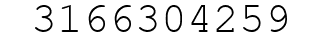 Number 3166304259.