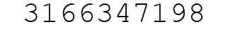 Number 3166347198.
