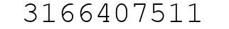 Number 3166407511.