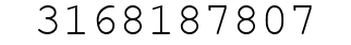 Number 3168187807.