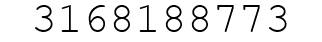 Number 3168188773.