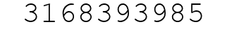 Number 3168393985.