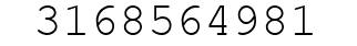 Number 3168564981.