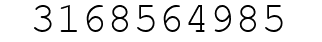 Number 3168564985.