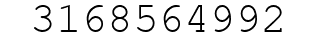 Number 3168564992.