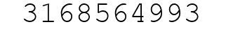 Number 3168564993.