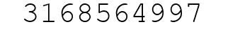 Number 3168564997.