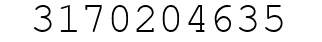 Number 3170204635.