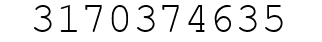 Number 3170374635.