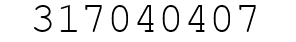 Number 317040407.