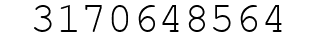 Number 3170648564.