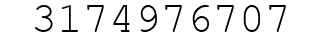Number 3174976707.