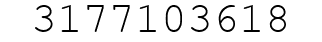 Number 3177103618.