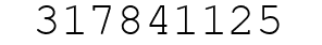 Number 317841125.