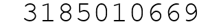 Number 3185010669.