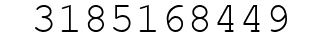 Number 3185168449.